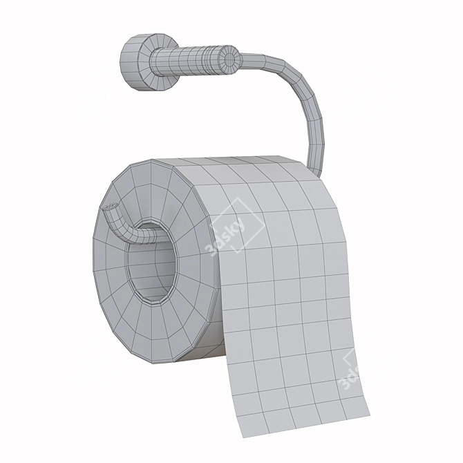 Premium Absorbent Toilet Paper 3D model image 4
