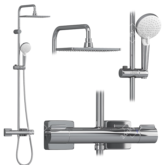 Hansgrohe Vivenis Talis Set: Premium Bathroom Fixtures 3D model image 2