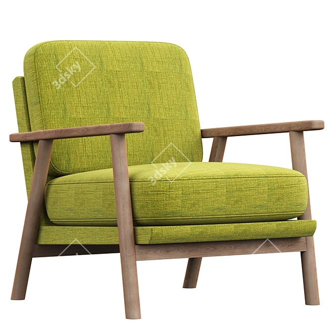 Lars Accent Armchair: Timeless Elegance & Contemporary Comfort 3D model image 1