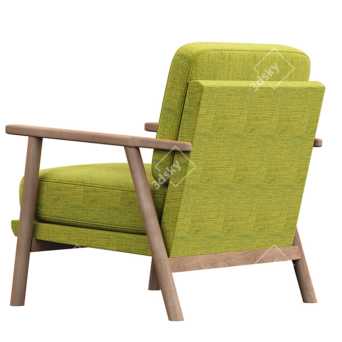 Lars Accent Armchair: Timeless Elegance & Contemporary Comfort 3D model image 2