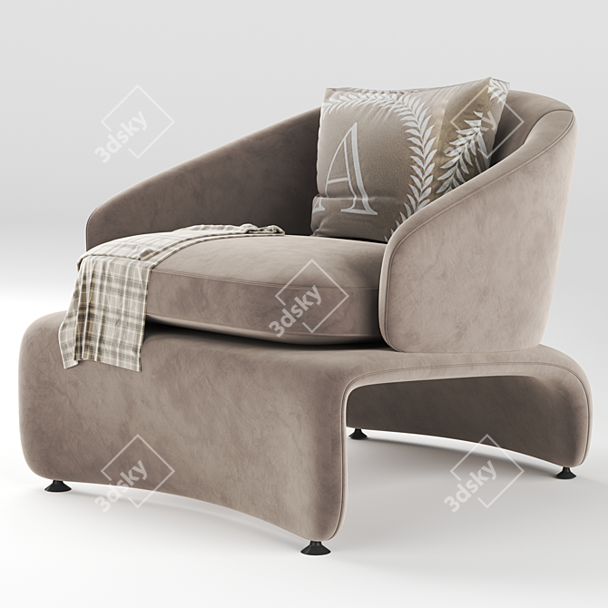 Minotti Halley Outdoor Sofa 3D model image 2