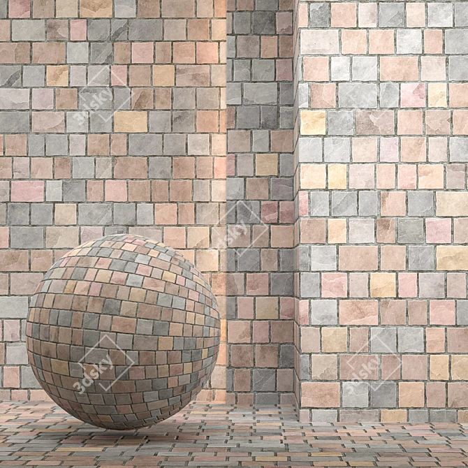 Seamless Pavement - High-Quality Texture 3D model image 1