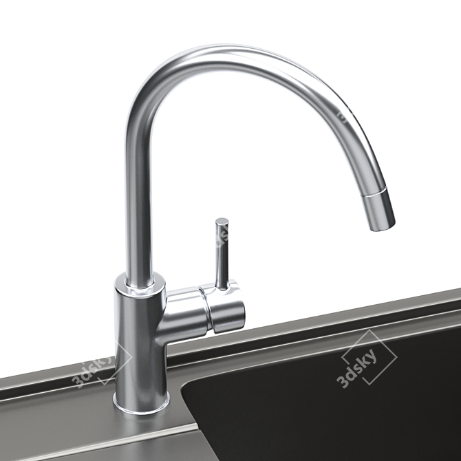 Schock ELEMENT D-100S: Premium Sink Excellence 3D model image 2