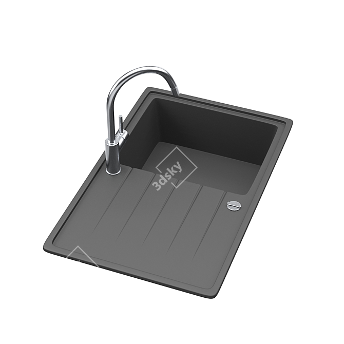 Schock ELEMENT D-100S: Premium Sink Excellence 3D model image 3