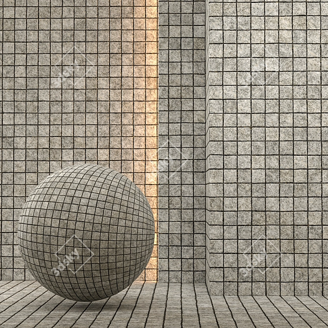 Seamless Pavement Texture Bundle 3D model image 1