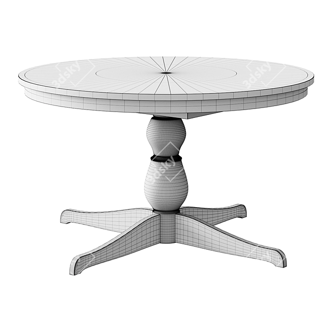 INGATORP Extendable Dining Table - Elegant and Functional 3D model image 2