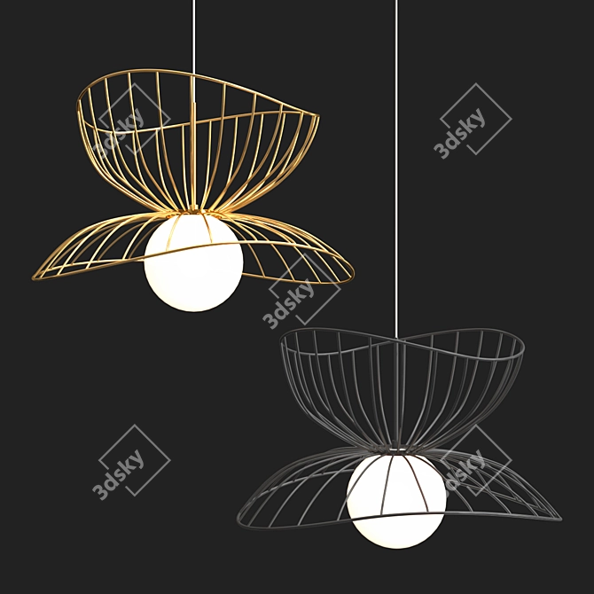 Elegant Simris Chandelier 3D model image 2