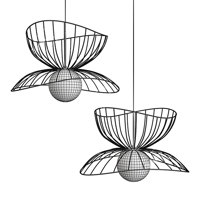 Elegant Simris Chandelier 3D model image 3