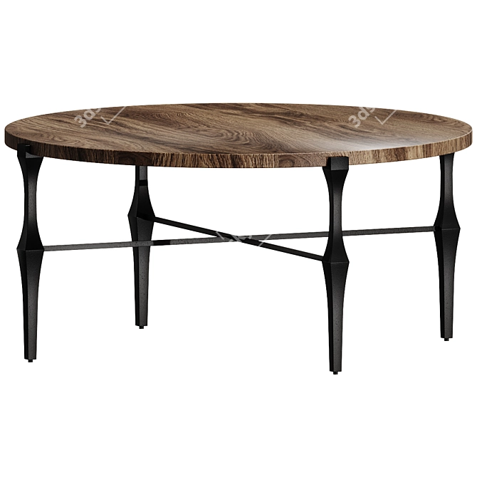 Elegant Kitts Round Coffee Table 3D model image 1