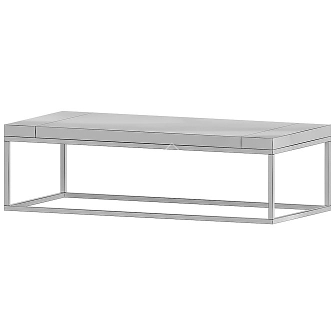 Malcolm Outdoor Rectangular Coffee Table 3D model image 2