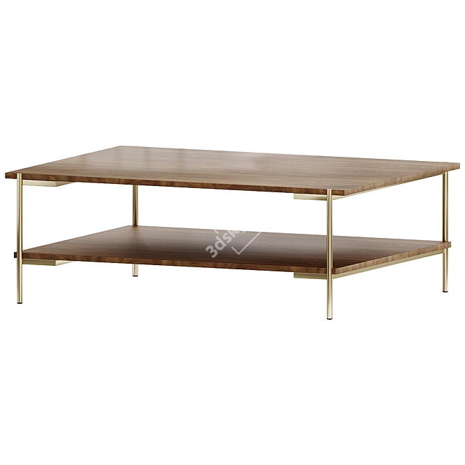 Stylish Archdale 50" Coffee Table 3D model image 1