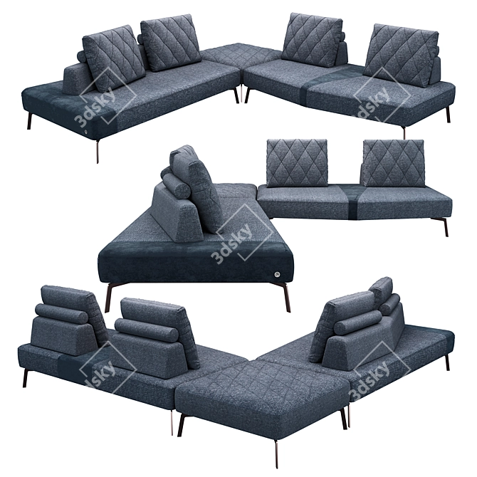 Luxurious Pilatto Sofa Set 3D model image 1