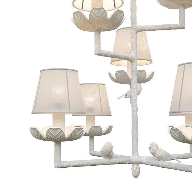 Nature's Enchantment Chandelier 3D model image 2