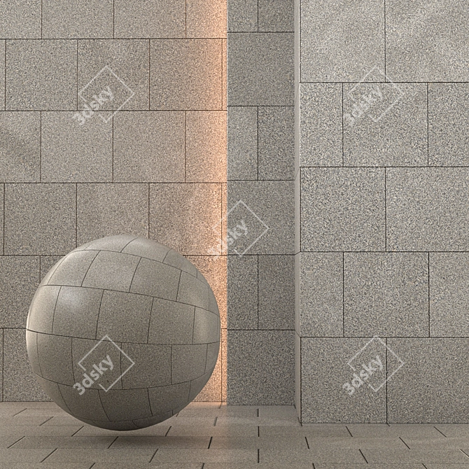 Seamless Pavement Texture 3D model image 1