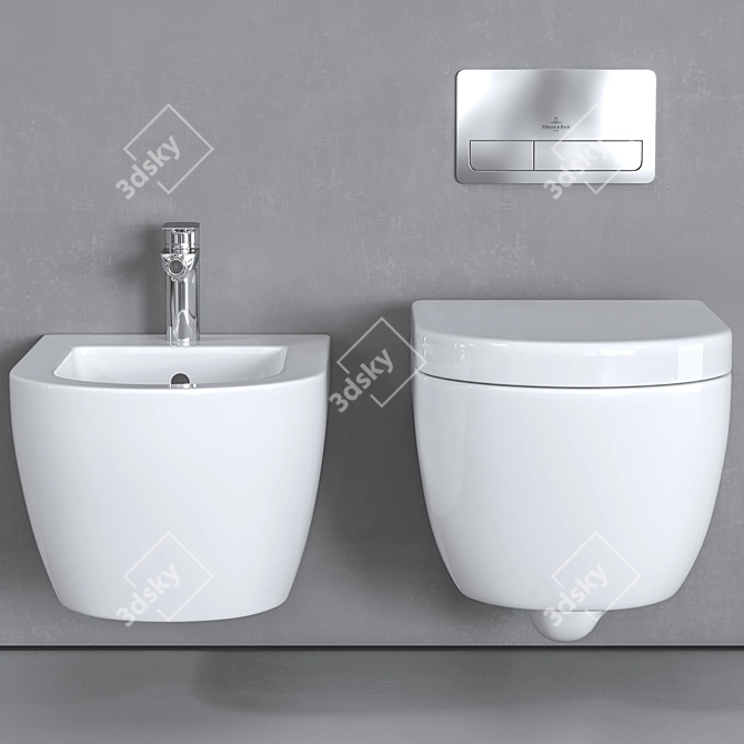 Villeroy & Boch - Subway 2.0 Toilet Set 3D model image 2