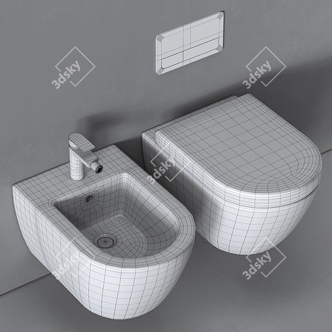 Villeroy & Boch - Subway 2.0 Toilet Set 3D model image 4