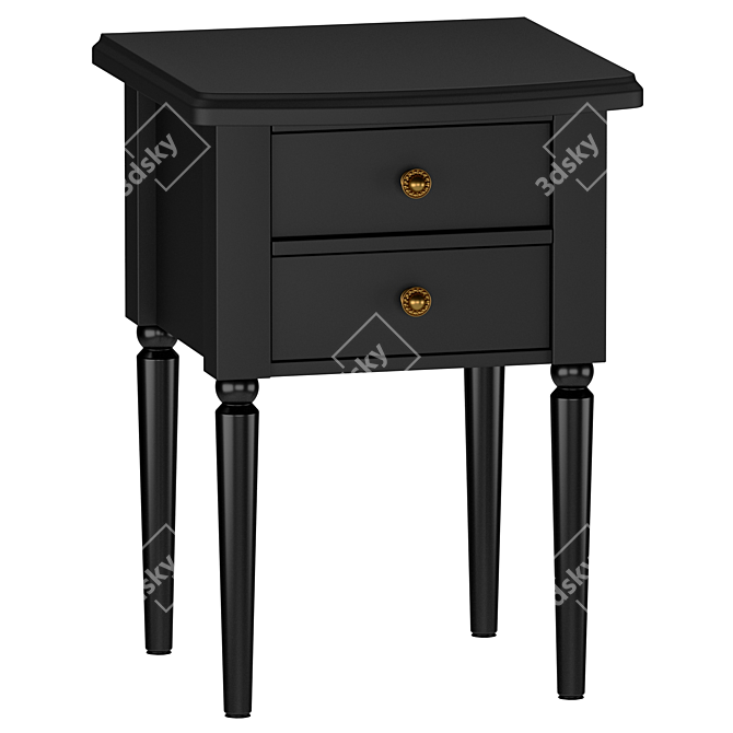 Stylish Blues Bedside Table 3D model image 1