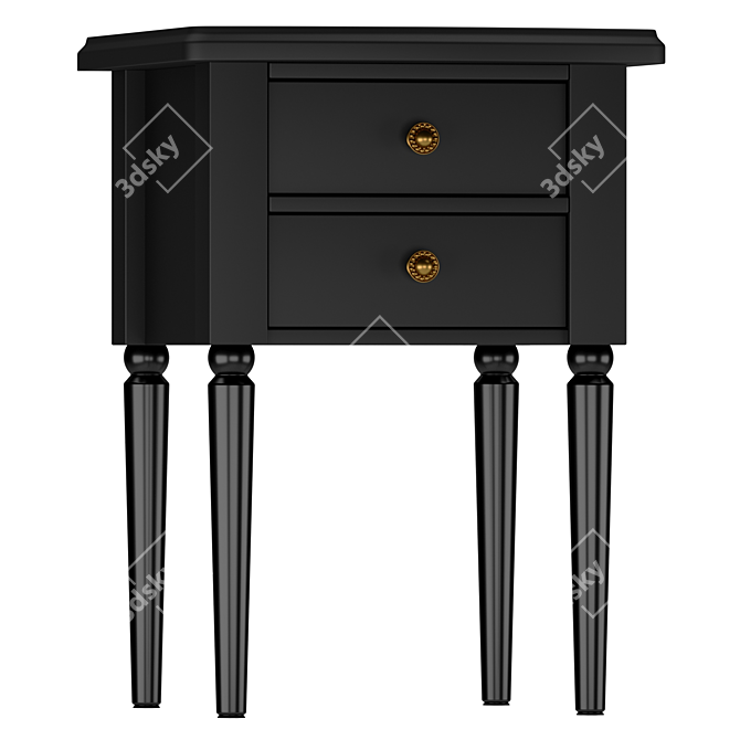 Stylish Blues Bedside Table 3D model image 2