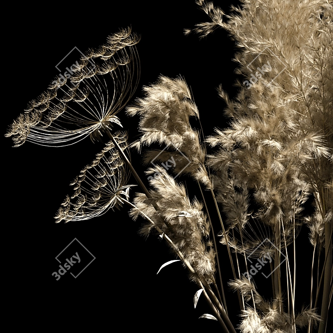 2018 Dried Flowers: Stunning PBR-Ready Decor 3D model image 2