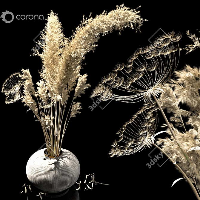 2018 Dried Flowers: Stunning PBR-Ready Decor 3D model image 4