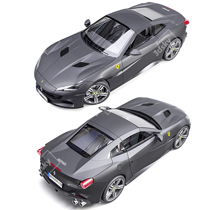 Ferrari Portofino: Exquisite 3D Model 3D model image 4