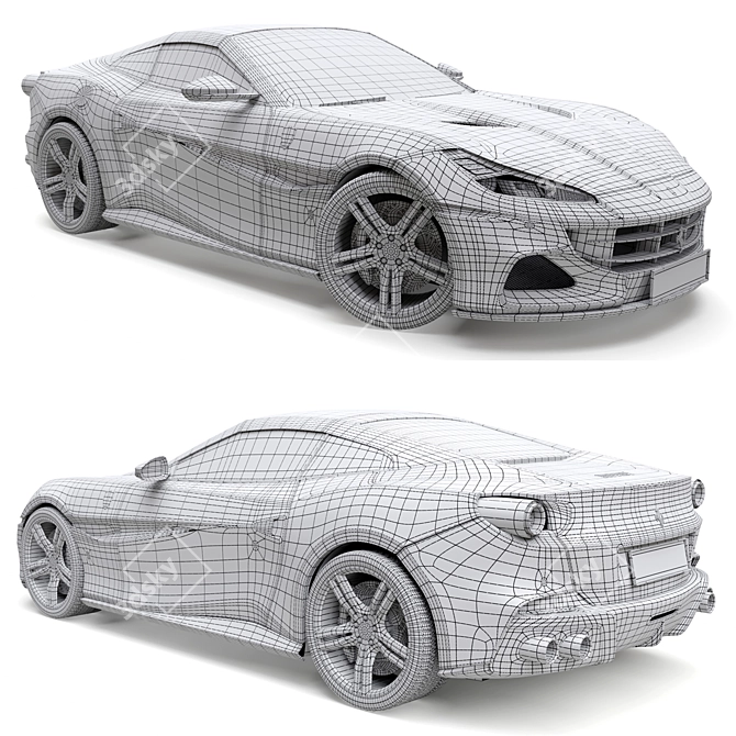 Ferrari Portofino: Exquisite 3D Model 3D model image 6