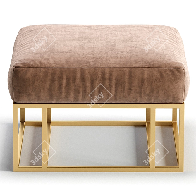 Elegant Pouffe Ester - 3 Colors 3D model image 2