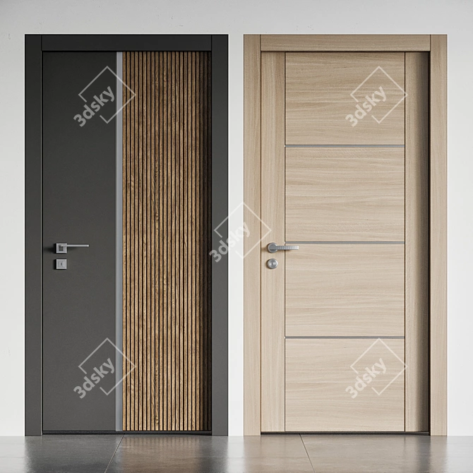  Modernistic Door 01: V-Ray & Corona Compatible 3D model image 1