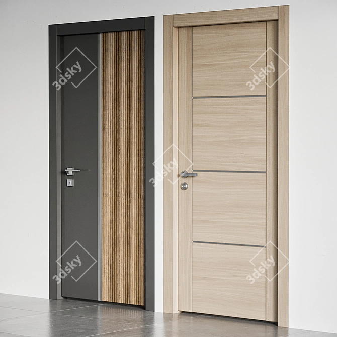  Modernistic Door 01: V-Ray & Corona Compatible 3D model image 2