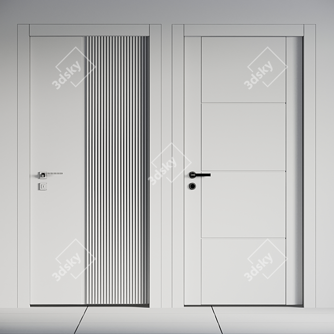  Modernistic Door 01: V-Ray & Corona Compatible 3D model image 3