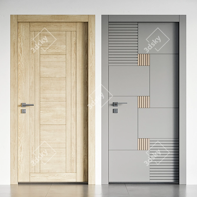 Modern Door 04: V-Ray & Corona Compatible 3D model image 1