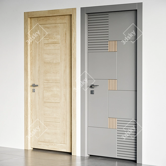 Modern Door 04: V-Ray & Corona Compatible 3D model image 2