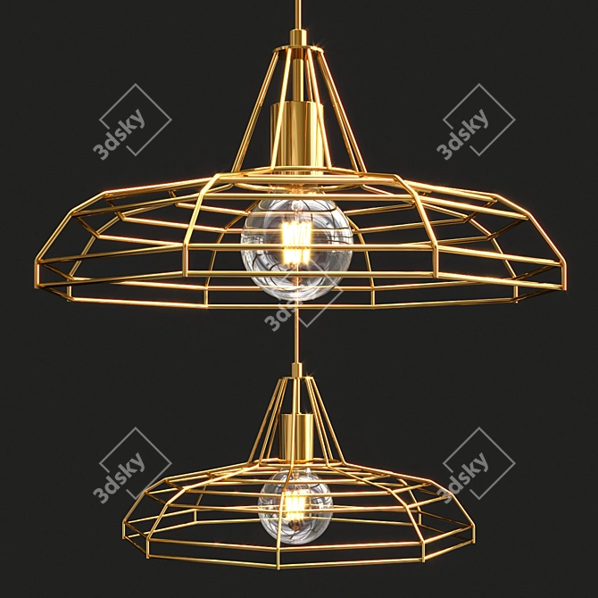Elegant SONAR Chandelier: Illuminate in Style 3D model image 1