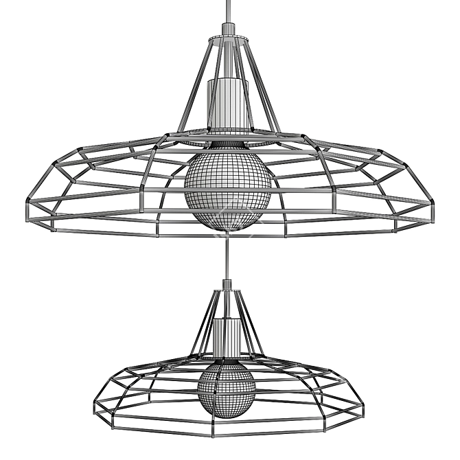 Elegant SONAR Chandelier: Illuminate in Style 3D model image 2