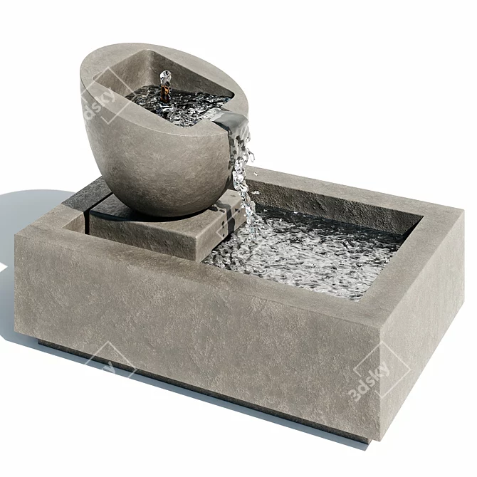 Serenity Falls Water Feature 3D model image 1