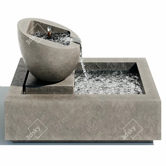 Serenity Falls Water Feature 3D model image 2