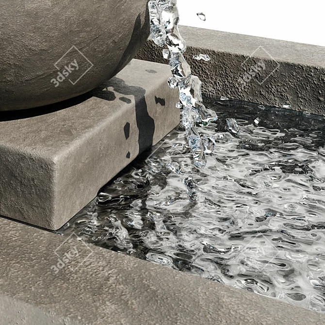 Serenity Falls Water Feature 3D model image 3