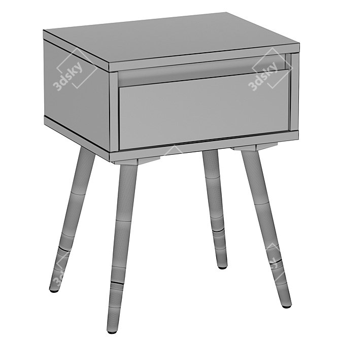 Janik Bedside Table: Stylish and Practical 3D model image 3