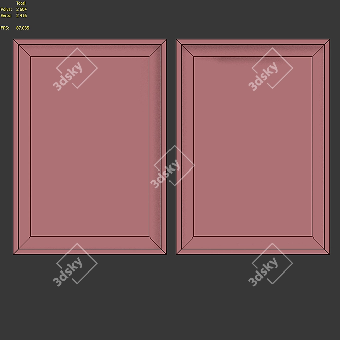 Abstract Style Picture Frame Set 3D model image 7