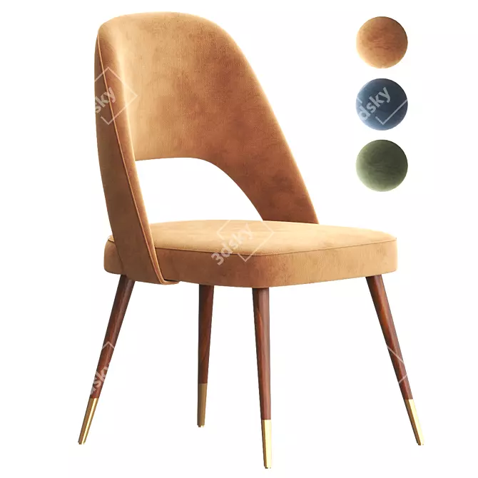 Contemporary Contract Chair: Ava Side Chair 3D model image 1