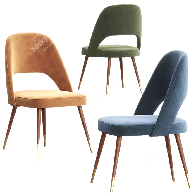 Contemporary Contract Chair: Ava Side Chair 3D model image 4