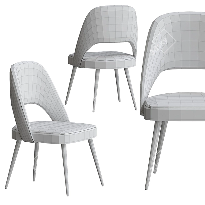 Contemporary Contract Chair: Ava Side Chair 3D model image 5