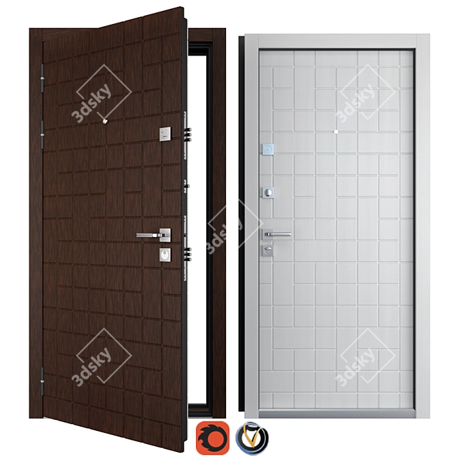 Atmosfera (Favorit) Entrance Door - Stylish and Durable 3D model image 1