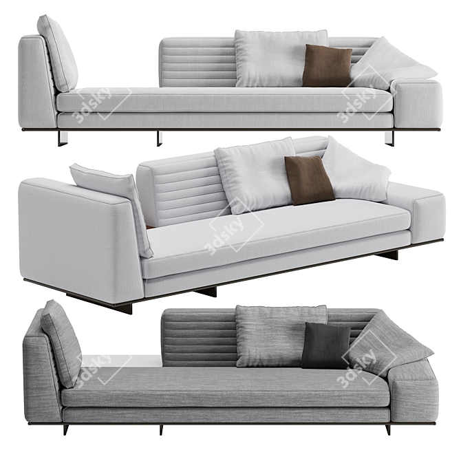 Modern Minotti Roger Sofa Set 3D model image 2