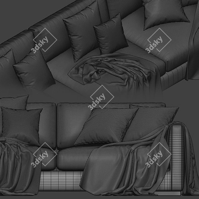 Flexform Magnum Chaise Longue: Stylish Comfort for Your Space 3D model image 5