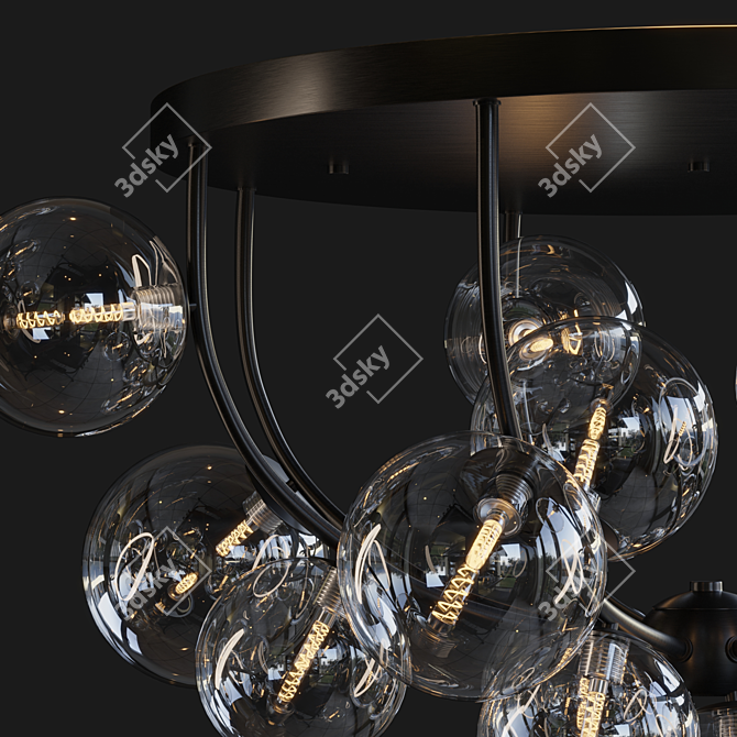 Stylish Octo Lona Ceiling Lamp 3D model image 2