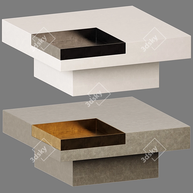 Corona Renderer 6: High-Fashion Concrete Coffee Table 3D model image 1