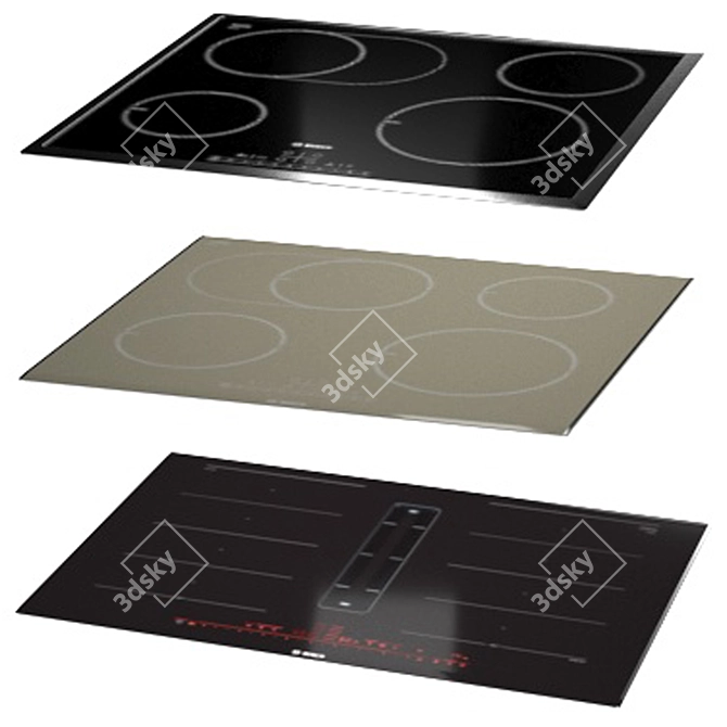 Bosch Induction Hobs Set 3D model image 2