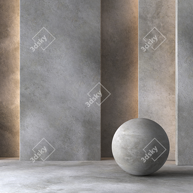 Seamless DrCG Patina Concrete Plaster 3D model image 4