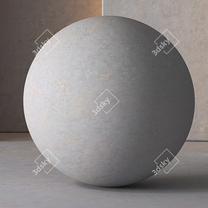 Seamless 8K Concrete Material 3D model image 2